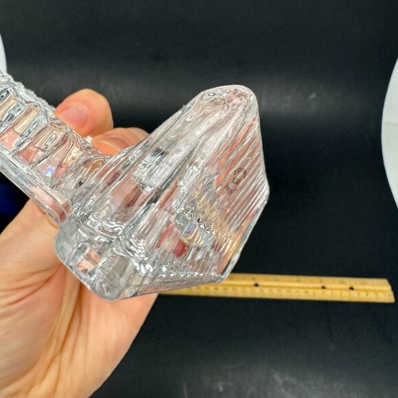 Vtg Avon Clear Glass Number 1 Shape Tabletop Picture Frame 24% Full Lead READ - Picture 11 of 12